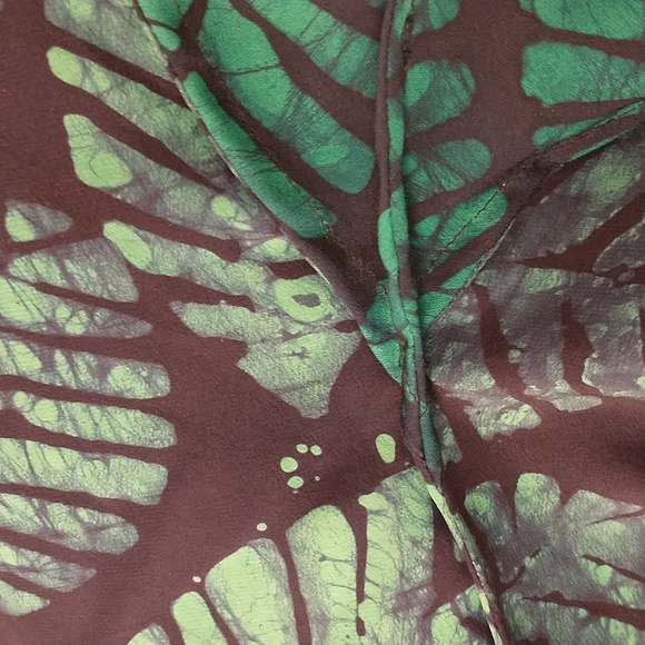 Couture Silk Kimono African Designer Studio 189 Batik Turquoise on Navy Gorgeous - Picture 8 of 11